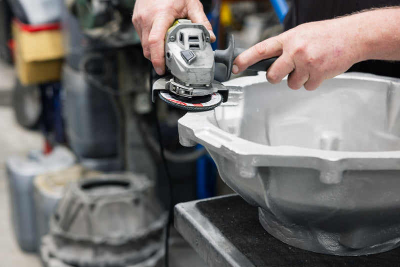 Man working on bellhousing